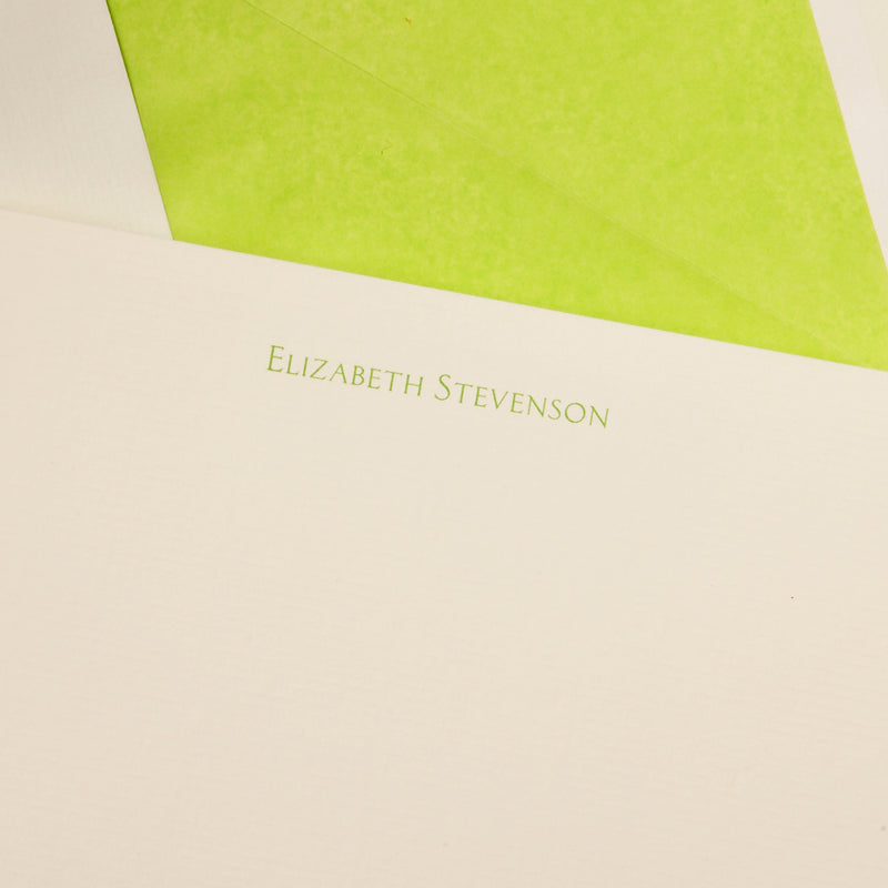 Personal Stationery Crown Mill Bamboo Silk Lined envelopes - Set of 10 cards and 10 envelopes