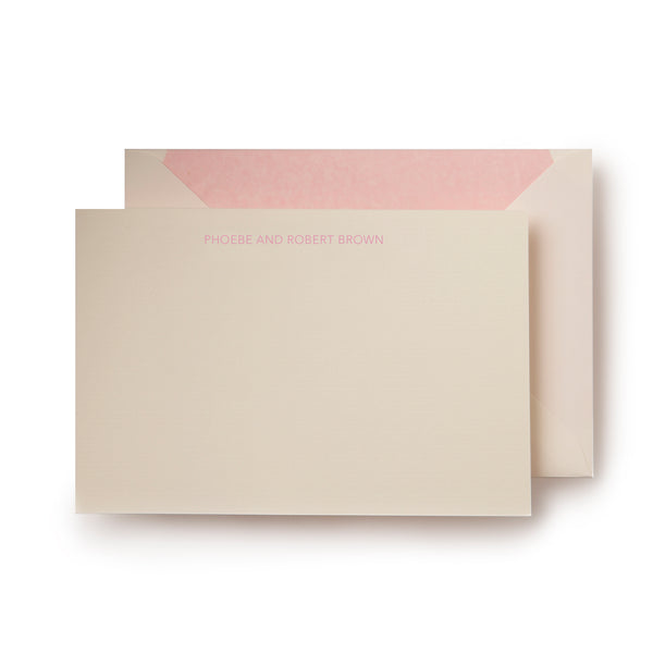 Personal Stationery Crown Mill Pink Silk Lined envelopes - Set of 10 cards and 10 envelopes